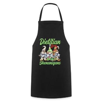 Funny Nutritionists St. Patrick's Day Dwarfs - Cooking Apron - black - Front - AI Model Male 185 dark (185cm)