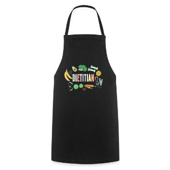 Great nutritionist design - Cooking Apron - black - Front - AI Model Male 185 dark (185cm)