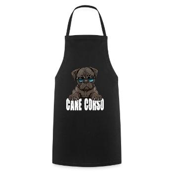 Cane Corso Welpe für einen Cane Corso Besitzer - Kochschürze - Schwarz - Vorne - AI Model Male 185 dark (185cm)