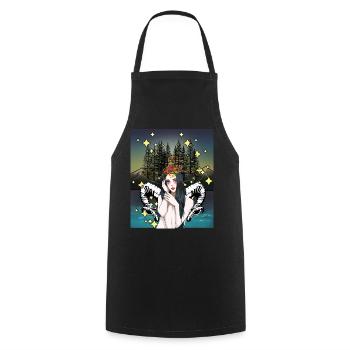 Rêve Fantaisie Elfe Créatures mythiques Contes de fées magiques - Tablier de cuisine - noir - Devant - AI Model Male 185 dark (185cm)