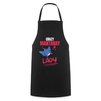 Crazy Manta Rays Lady Women Gift Rays - Cooking Apron - black - Front - AI Model Male 185 dark (185cm)