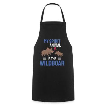 Animal My spiritual animal is the wild boar - Cooking Apron - black - Front - AI Model Male 185 dark (185cm)