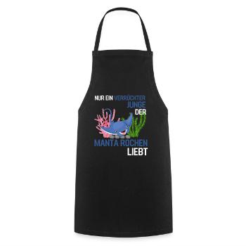 Meerestier Ozean Tier Jungen Geschenk Mantarochen - Kochschürze - Schwarz - Vorne - AI Model Male 185 dark (185cm)
