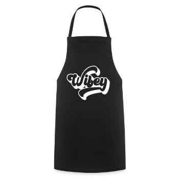 Cool Wifey Matching Couple Wedding Party Mariage - Tablier de cuisine - noir - Devant - AI Model Male 185 dark (185cm)