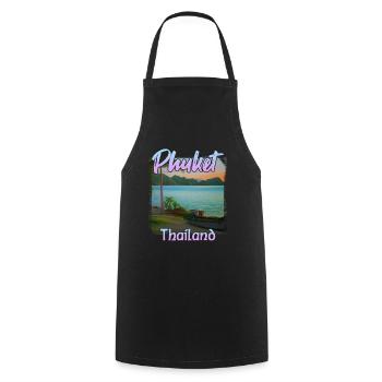 Phuket Sonnenuntergang in Thailand - Kochschürze - Schwarz - Vorne - AI Model Male 185 dark (185cm)