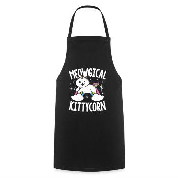 Meowgical kittycorn - Kochschürze - Schwarz - Vorne - AI Model Male 185 dark (185cm)
