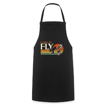 BMX Racing Learn To Fly Retro Bicycle BMX Rider - Cooking Apron - black - Front - AI Model Male 185 dark (185cm)