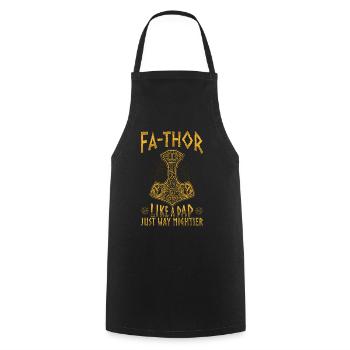 Herren Vathor - Vatertag Vatertagsgeschenk Viking - Kochschürze - Schwarz - Vorne - AI Model Male 185 dark (185cm)