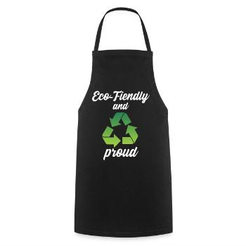 Eco-Friendly and Proud - Cooking Apron - black - Front - AI Model Male 185 dark (185cm)