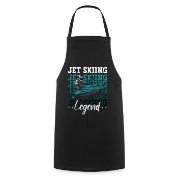 Jet Skiing Legend Water Sports Throttle Jet Skis - Cooking Apron - black - Front - AI Model Male 185 dark (185cm)