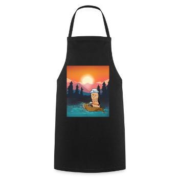 Peanut Leisure Fishing Rod Fishing Rod Fishing - Cooking Apron - black - Front - AI Model Male 185 dark (185cm)