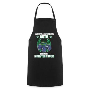 Monstertruck Fahrer Auto Motorsport Tuning  - Kochschürze - Schwarz - Vorne - AI Model Male 185 dark (185cm)
