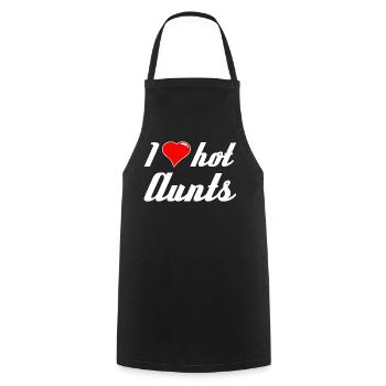 I love hot Aunts Ich liebe Tanten Männer Spruch - Cooking Apron - black - Front - AI Model Male 185 dark (185cm)