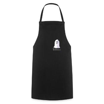 Cute ghost Halloween costume - Cooking Apron - black - Front - AI Model Male 185 dark (185cm)