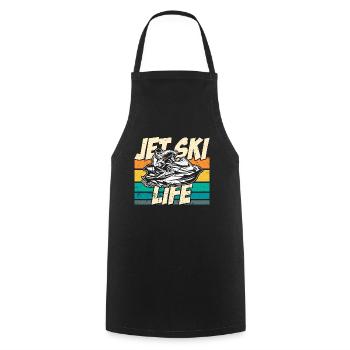 Jet Skiing Jet Ski Life Retro Watercraft Jet Skis - Cooking Apron - black - Front - AI Model Male 185 dark (185cm)