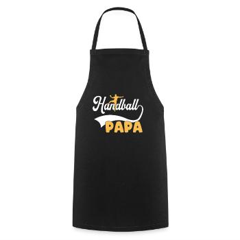 Papa Handball - Tablier de cuisine - noir - Devant - AI Model Male 185 dark (185cm)