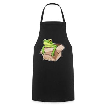 Frosch Karton - Kochschürze - Schwarz - Vorne - AI Model Male 185 dark (185cm)