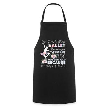 Ballet Dancer Dance Girl Ballerina - Cooking Apron - black - Front - AI Model Male 185 dark (185cm)
