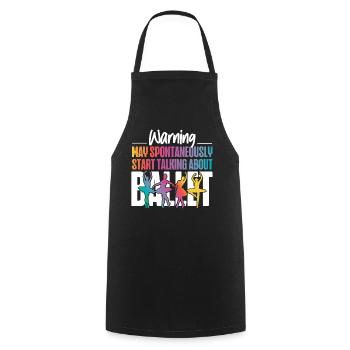 Ballet Dancer Dance Girl Ballerina - Kochschürze - Schwarz - Vorne - AI Model Male 185 dark (185cm)