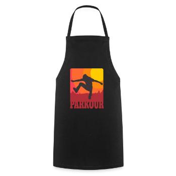 Parkour Urban Freerunning Retro Freerunner - Tablier de cuisine - noir - Devant - AI Model Male 185 dark (185cm)