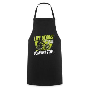 Mountain Bike Life Begins At The End Loves Bicycle - Cooking Apron - black - Front - AI Model Male 185 dark (185cm)