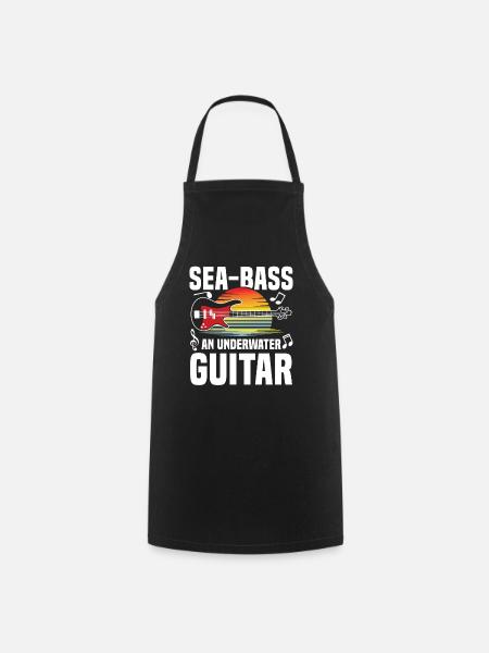 Sea Bass Gitarre - Kochschürze - Schwarz