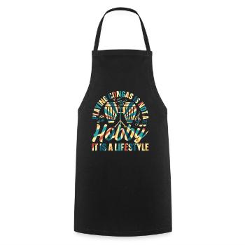 Jouer aux congas n’est pas un passe-temps, c’est un style de vie - Tablier de cuisine - noir - Devant - AI Model Male 185 dark (185cm)