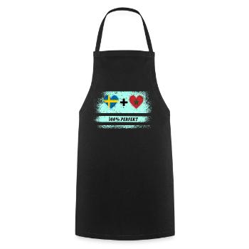 Morocco and Sweden 100% Perfect / Gift - Cooking Apron - black - Front - AI Model Male 185 dark (185cm)