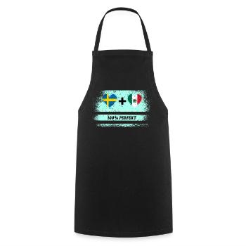 Mexique et Suède 100% parfait / cadeau - Tablier de cuisine - noir - Devant - AI Model Male 185 dark (185cm)