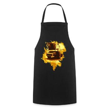Combine Harvester Gold - Cooking Apron - black - Front - AI Model Male 185 dark (185cm)