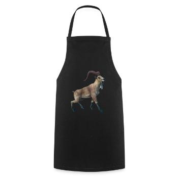 Realistische Markhor - Kochschürze - Schwarz - Vorne - AI Model Male 185 dark (185cm)