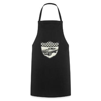 Racing Car Muscle Car Logo Motorsport Car Lovers - Cooking Apron - black - Front - AI Model Male 185 dark (185cm)