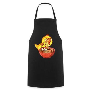 Ramen-eater ornithology bird lovers - Cooking Apron - black - Front - AI Model Male 185 dark (185cm)