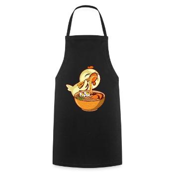 Ramen-Eater Ornithology Bird Whisperer - Cooking Apron - black - Front - AI Model Male 185 dark (185cm)