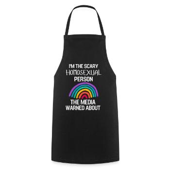 Rainbow Queer LGBT Gay Pride Gift LGBTQ - Tablier de cuisine - noir - Devant - AI Model Male 185 dark (185cm)