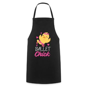 Ballet Danseuse Danse Ballerine - Tablier de cuisine - noir - Devant - AI Model Male 185 dark (185cm)