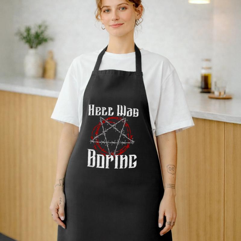 Satan Beelzebub Devil Gothic Pentagram Mystical Cooking Apron