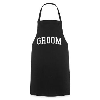 Marié Cool Assorti Couple Fête de mariage Mariage - Tablier de cuisine - noir - Devant - AI Model Male 185 dark (185cm)