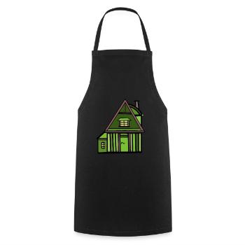 Haus Hütte Natur Naturliebhaber wohnen Immobilie - Kochschürze - Schwarz - Vorne - AI Model Male 185 dark (185cm)