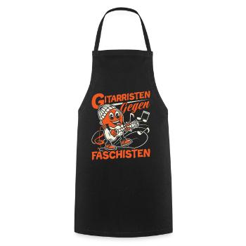 Gitarristen gegen Rassisten Punk Antirassismus - Kochschürze - Schwarz - Vorne - AI Model Male 185 dark (185cm)
