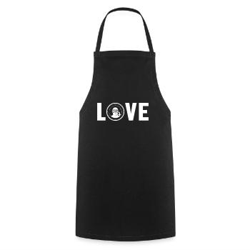 Love Diving Fins Goggles Diving Mask - Cooking Apron - black - Front - AI Model Male 185 dark (185cm)