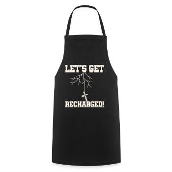 Let's Recharge Christian Holiness - Cooking Apron - black - Front - AI Model Male 185 dark (185cm)