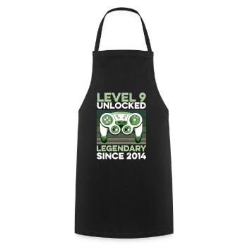 Niveau 9 ans Année d’anniversaire 2014 Gamer Boy - Tablier de cuisine - noir - Devant - AI Model Male 185 dark (185cm)