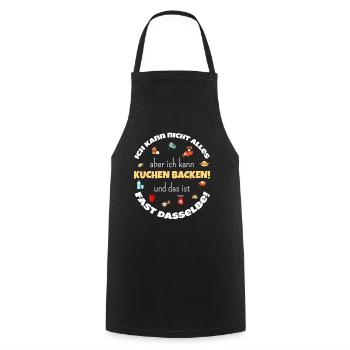 Bäcker Kuchen Backen Spruch Bäckerei Konditorei - Kochschürze - Schwarz - Vorne - AI Model Male 185 dark (185cm)