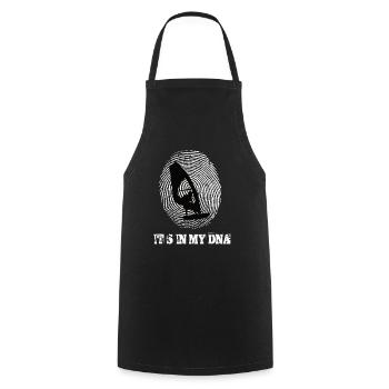 La planche à voile est dans mon ADN - Tablier de cuisine - noir - Devant - AI Model Male 185 dark (185cm)