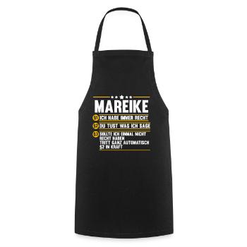 Mareike - Kochschürze - Schwarz - Vorne - AI Model Male 185 dark (185cm)