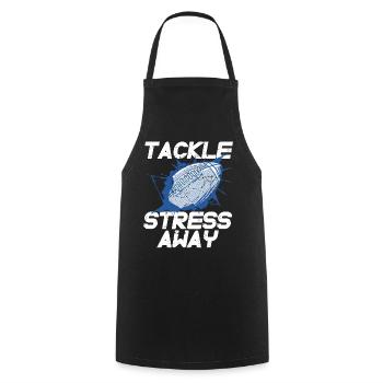 Stress Management Sport Stress Awareness Football - Cooking Apron - black - Front - AI Model Male 185 dark (185cm)