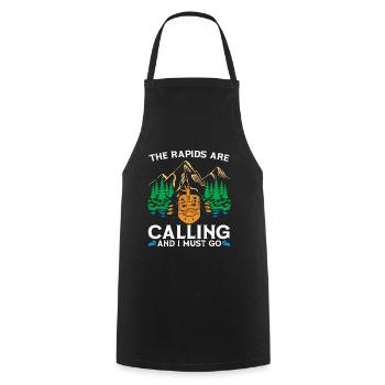 Rafting The Rapids Are Calling White Water Rafting - Cooking Apron - black - Front - AI Model Male 185 dark (185cm)