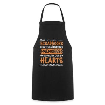 Scrapbooks bind memories and warm the - Cooking Apron - black - Front - AI Model Male 185 dark (185cm)