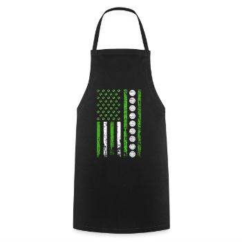Drapeau sportif américain Nature Sporty - Tablier de cuisine - noir - Devant - AI Model Male 185 dark (185cm)